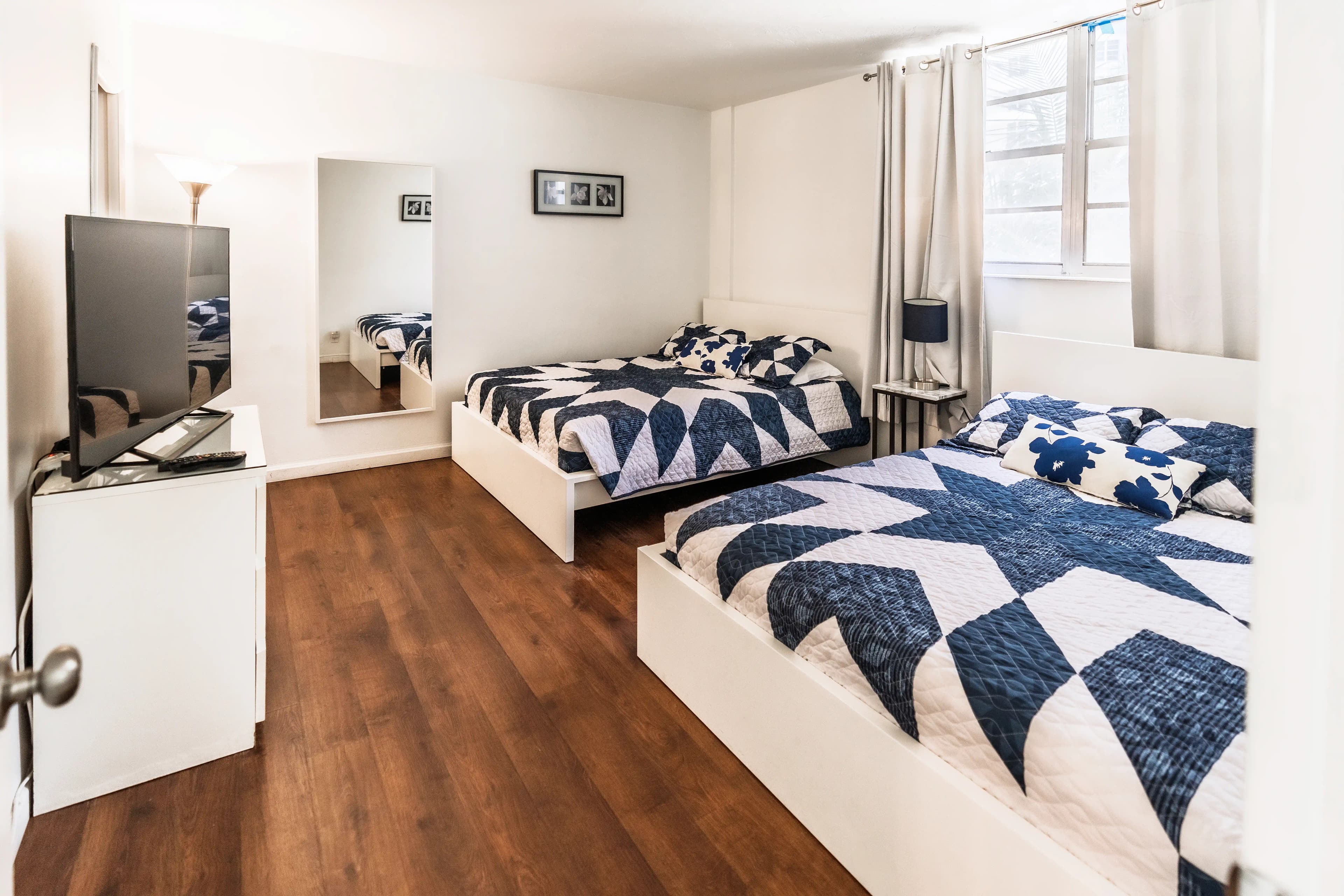 Bedroom with two queen-size beds